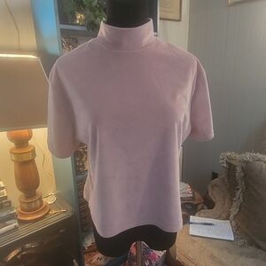 Plus Size Light Pink Mock Neck Crop Top